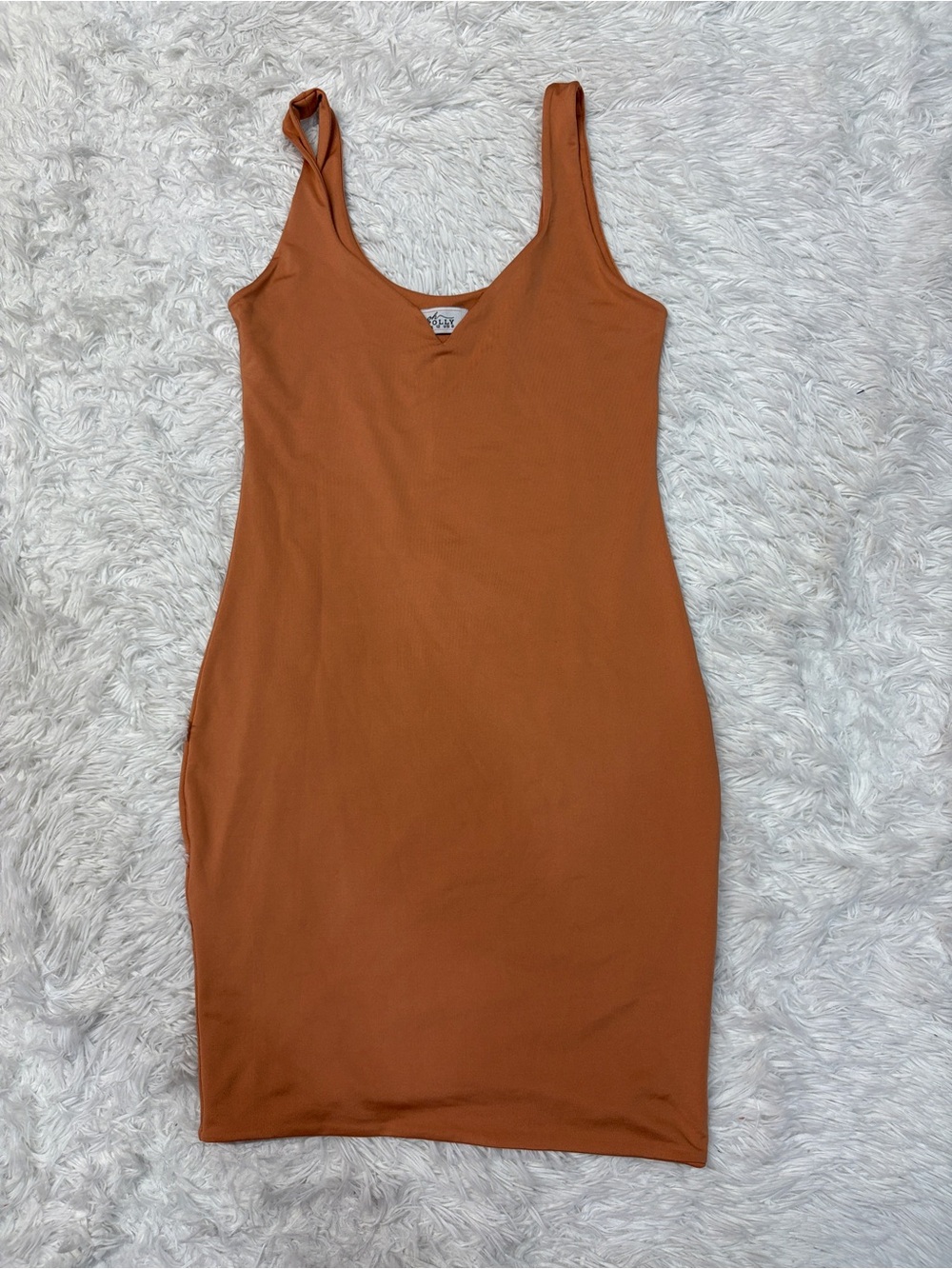 Oh Polly Orange Bodycon Mini Dress